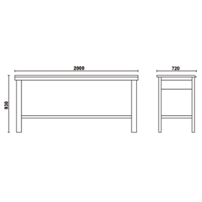 Vendita online Banco da lavoro con piano in legno art.C56B